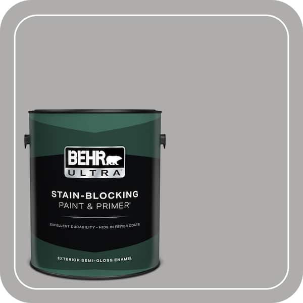BEHR ULTRA 1 gal. Home Decorators Collection #HDC-NT-27A Soft Pebble Semi-Gloss Enamel Exterior Paint & Primer