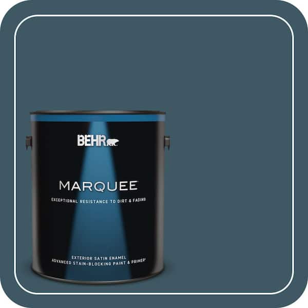 BEHR MARQUEE 1 gal. #530F-7 Rain Storm Satin Enamel Exterior Paint & Primer