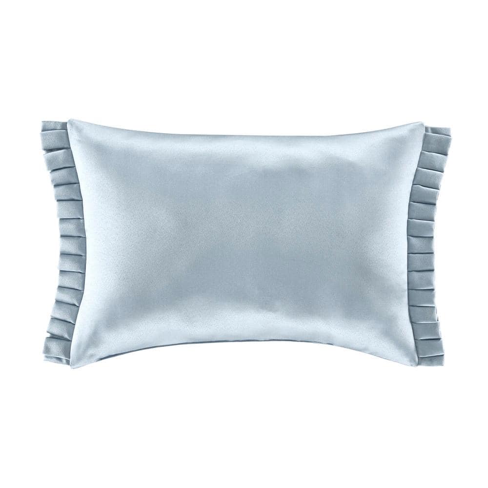 Powder Blue Satin Boudoir Decorative Throw Pillow