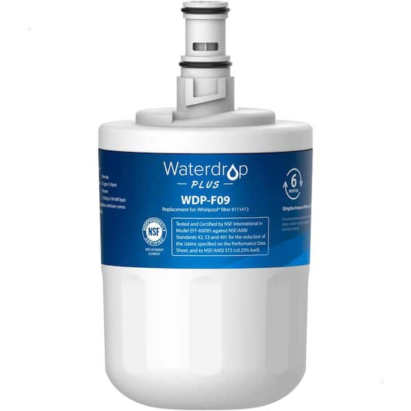 Waterdrop WDP-8171413 NSF 401 Certified Refrigerator Water Filter, Reduce PFAS, Replacement for Whirlpool,(1-Pack)