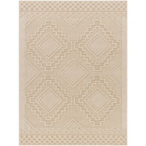 Rockport Beige Moroccan 5 ft. x 7 ft. Indoor/Outdoor Area Rug