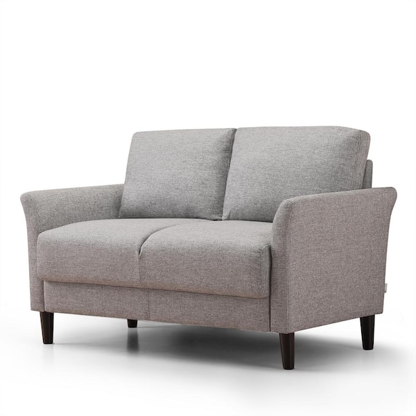 Jackie 2-Seat Soft Grey Upholstered Loveseat