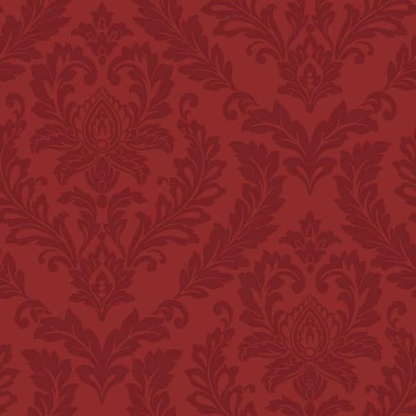 Wallcoverings Red Damask Paper Strippable Roll (Covers 56 sq. ft.) LW5895 - Home Depot