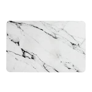 17.5 in. x 13.5 in. Quick Dry Bath Mat in Marble