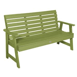 Riverside 5 ft. 2-Person Palm Green Recycled Plastic Garden Bench