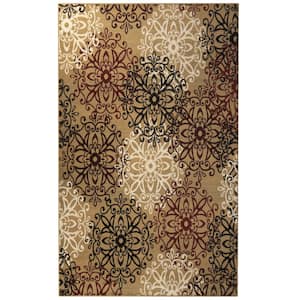 Leigh Gold 8 ft. x 10 ft. Rectangle Abstract Geometric Polypropylene Area Rug