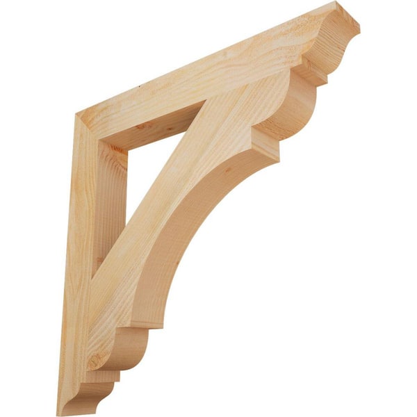 4 in. x 30 in. x 30 in. Douglas Fir Olympic Traditional Rough Sawn Bracket