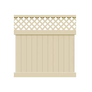 Valley 6 ft. H x 6 ft. W Sand Vinyl Semi-Privacy Fence Panel (Unassembled)