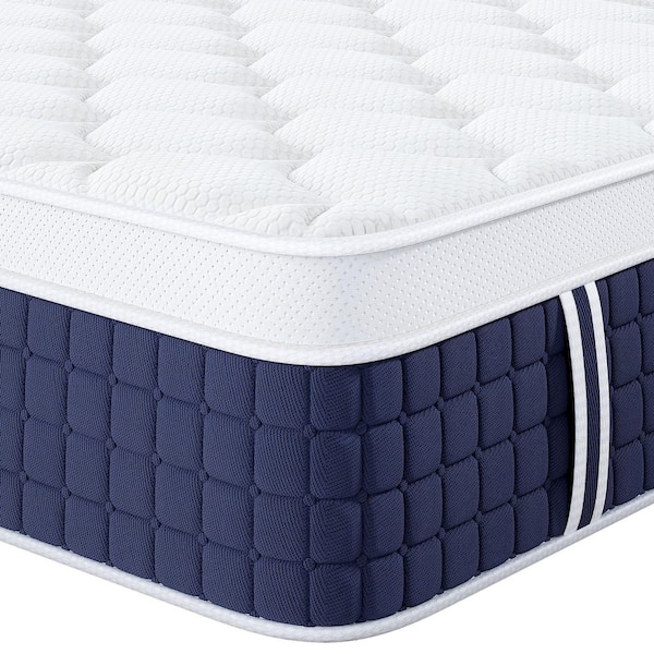 King Medium Memory Foam 12 in. Bed-in-a-Box Hybrid Mattress Set with Single Pocket Springs,Edge Support,Motion Isolation