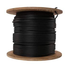 1000 ft. 1/1 Black Stranded AL USE Cable