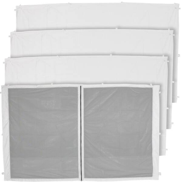 Sunnydaze Decor 1-Zippered and 3-Standard Sidewall Panels for 10 ft. x 10 ft. Straight Leg Canopy
