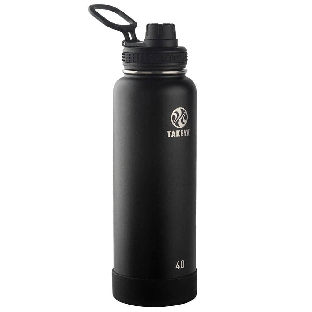 Takeya Actives 40 oz. Onyx Insulated Stainless Steel Water Bottle