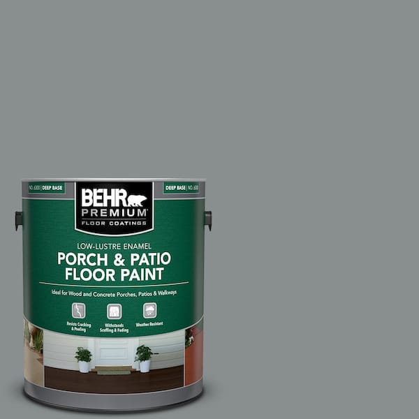 BEHR PREMIUM 1 gal. #PFC-47 Raw Steel Low-Lustre Enamel Interior/Exterior Porch and Patio Floor Paint