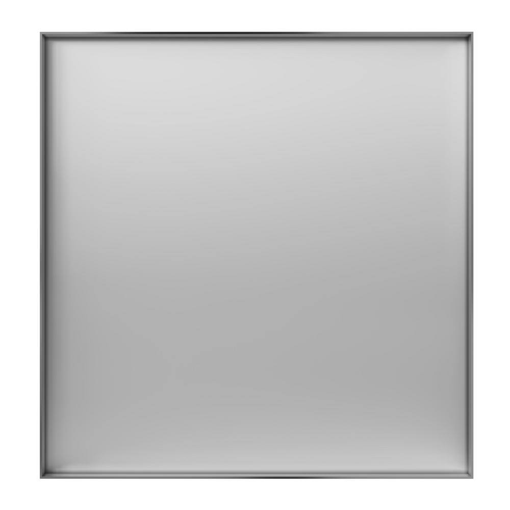 ORGANNICE 36 in. W x 36 in. H Silver Aluminum Rectangle Framed Tempered ...