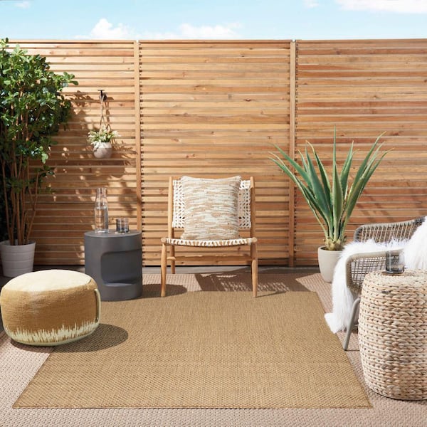 Courtyard Jute 5 ft. x 7 ft. All-Over Design Contemporary Area Rug