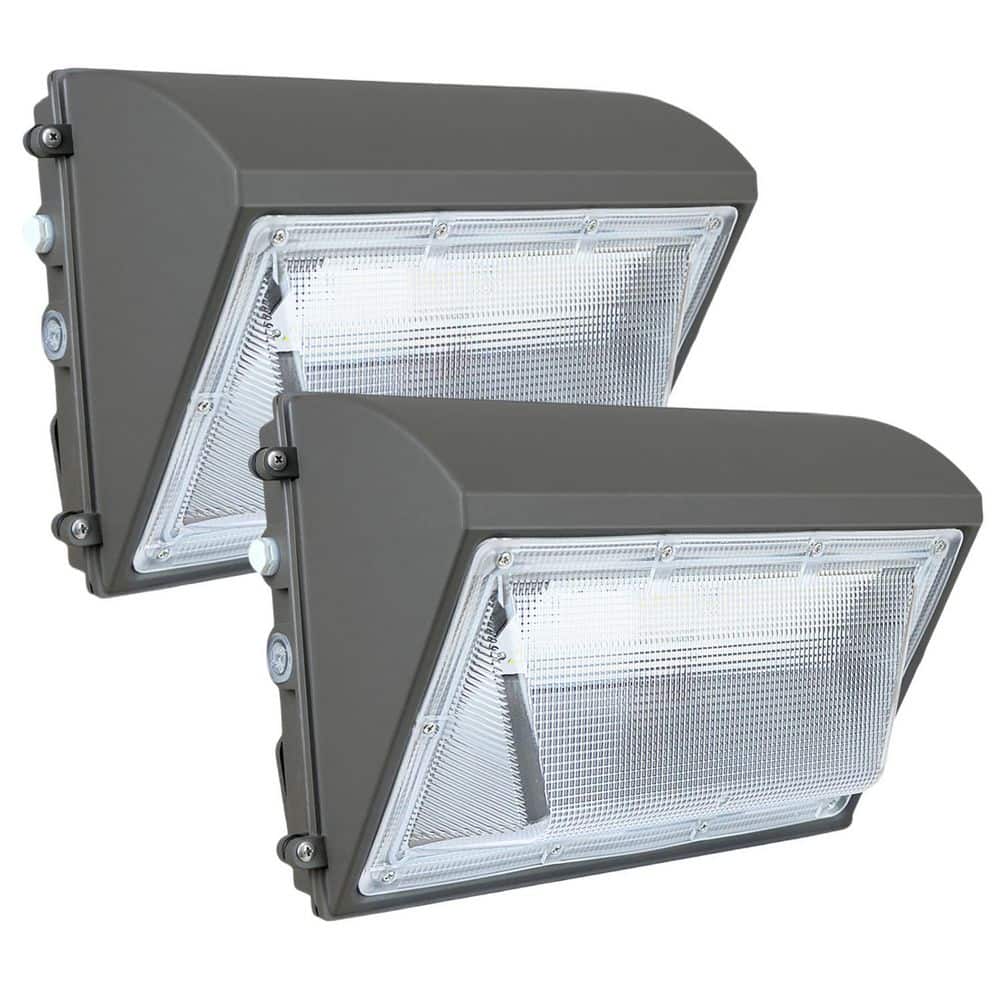 120° Bronze 800 Watt Equivalent Outdoor Integrated LED Wall Pack Light 5000K Security Flood Lights 15600 Lumens (2-Pack) price history on PriceWatchPro