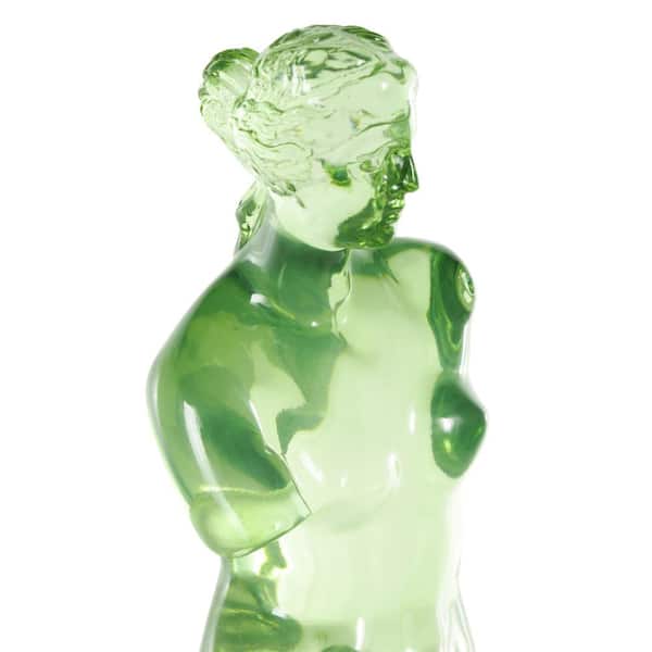 Litton Lane 6 in. x 18 in. Green Resin Tinted Woman Sculpture
