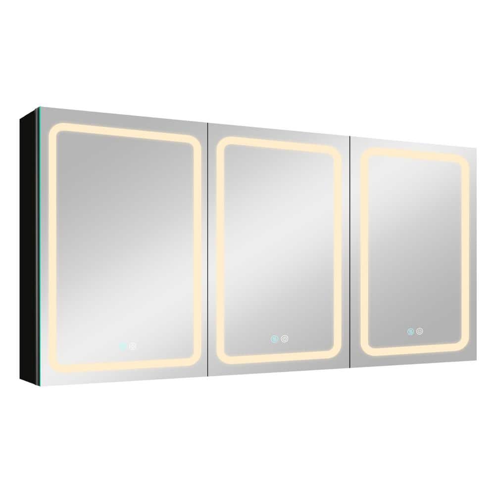 60 in. W x 30 in. H Rectangular Aluminum Medicine Cabinet with Mirror