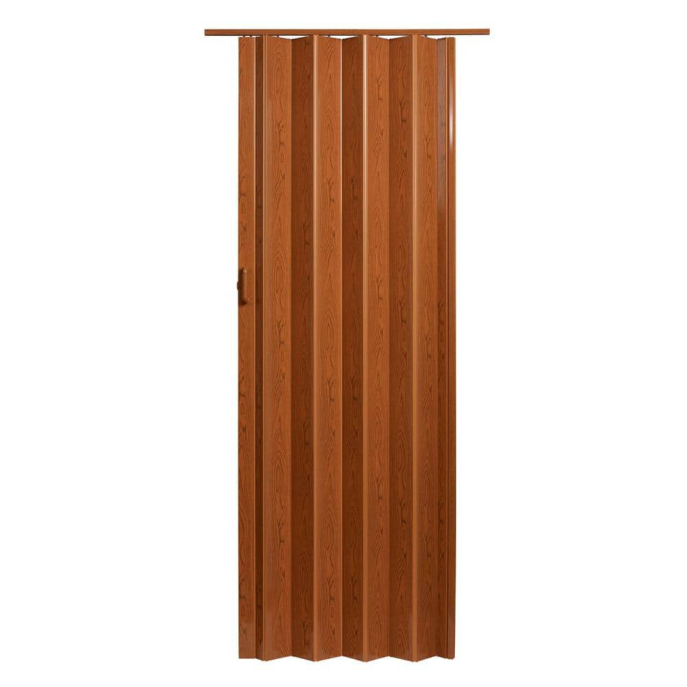 Spectrum Oakmont 36 In. X 80 In. Pecan Vinyl Accordion Door With ...