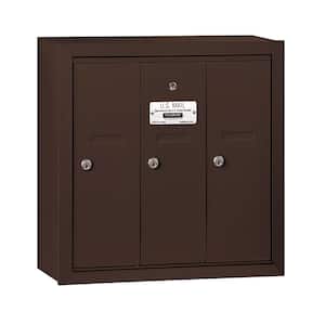 Bronze Surface-Mounted USPS Access Vertical Mailbox with 3 Door