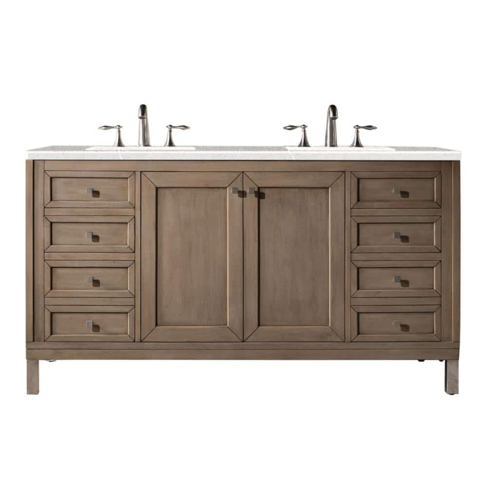 James Martin Vanities Chicago 60 in. W x 23.5 in. D x 33.8 in. H Double