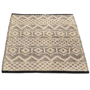Handwoven Black and White 3 ft. x 5 ft. Textured Wool Flatweave Kilim Rug