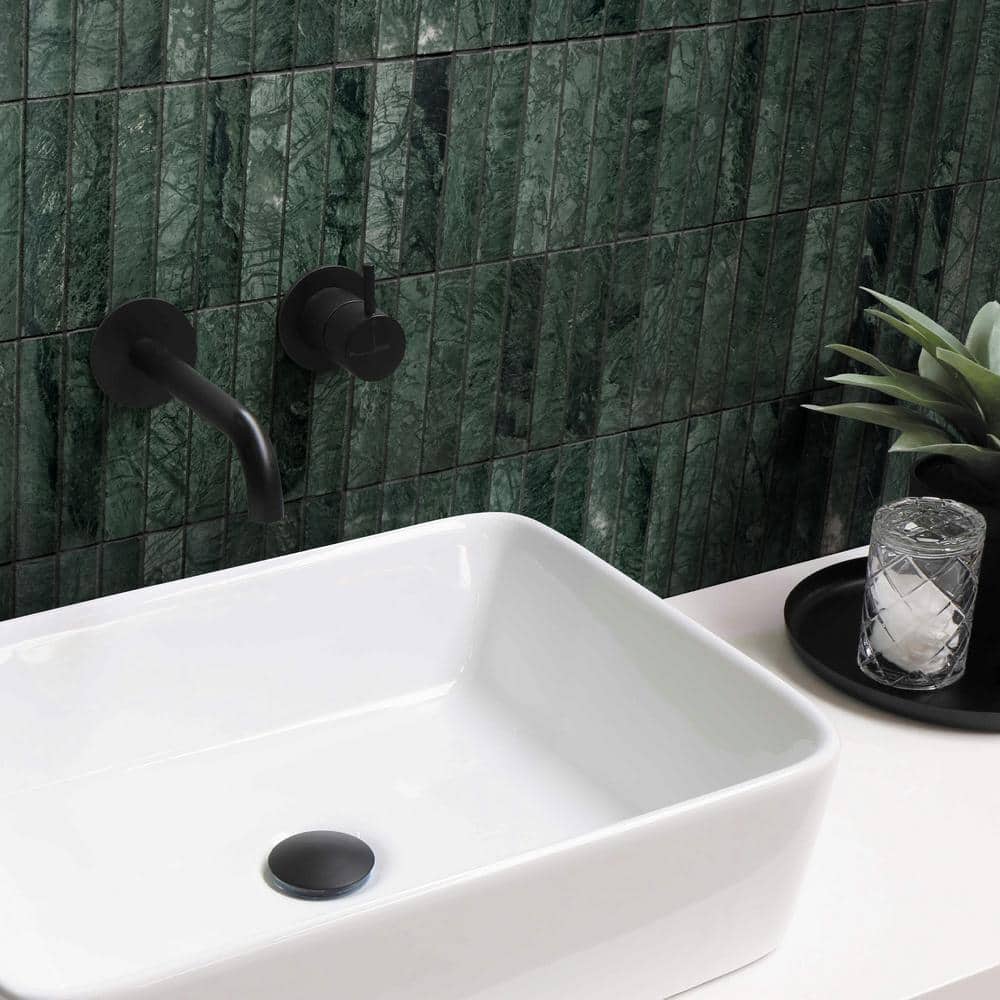 12.52" x 11.89" Honed Indian Green Marble Mosaic Tile