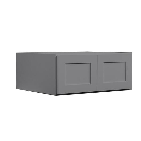 Cambridge 30-in W x 24-in H x 12-in D Glossy White Engineered Wood Door Wall Stock Cabinet