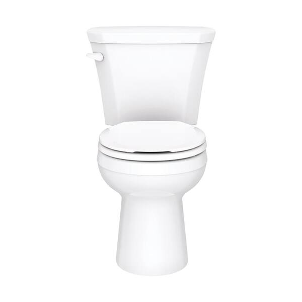 Gerber Viper Two-Piece 1.28 GPF Gravity Fed Round Front Toilet in White with Slow Close Seat