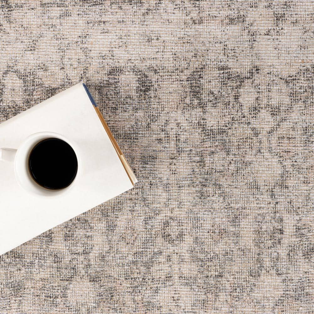 Giorgina Grey Rectangular Synthetic Vintage Medallion Area Rug