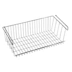 10 in. H x 20 in. W Chrome Alloy 1-Drawer Wide Mesh Wire Basket