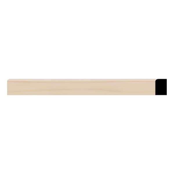 Ekena Millwork WM52 0.44 in. D x 0.75 in. W x 96 in. L Wood (Alder) Shoe Moulding