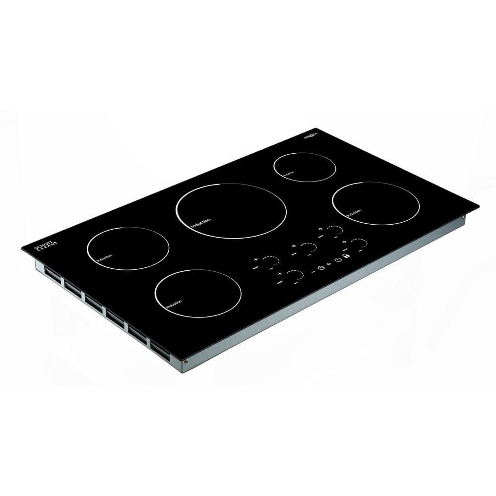 Ancona Radiant 36 in. Induction Cooktop in Black with 5-Elements and Individual Boost function -  AN-2413