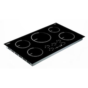 Radiant 36 in. Induction Cooktop in Black with 5-Elements and Individual Boost function