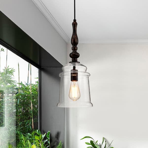 Edvivi Wilson Traditional 1-Light Oil Rubbed Bronze Pendant with