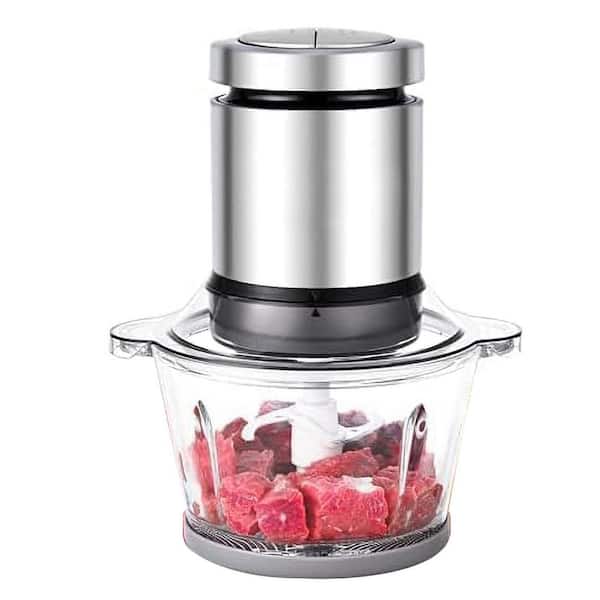 Stainless Steel 400W Mini Food Processor with 3 Cup Bowl, 2 Speeds & S Blades for Meat, Fish, Vegetables, Baby Food
