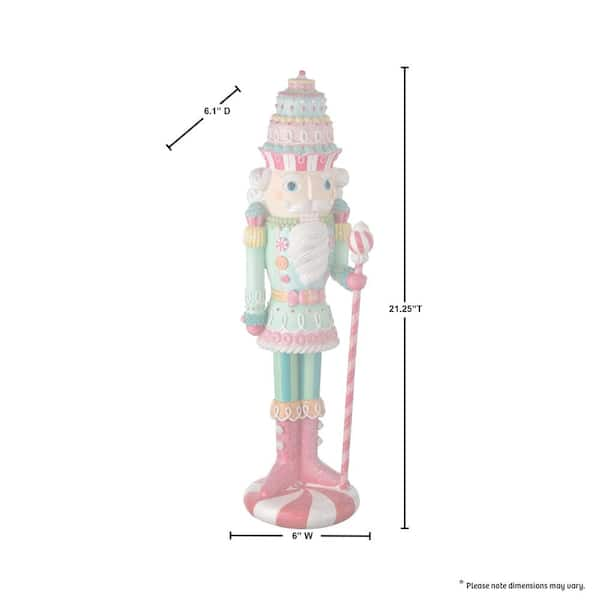 Peppermint sold Square pastel pink 22” nutcrackers set 2