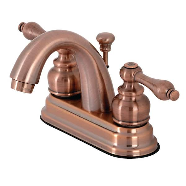 Kingston Brass Restoration 4 In. Centerset 2-Handle Bathroom Faucet In ...