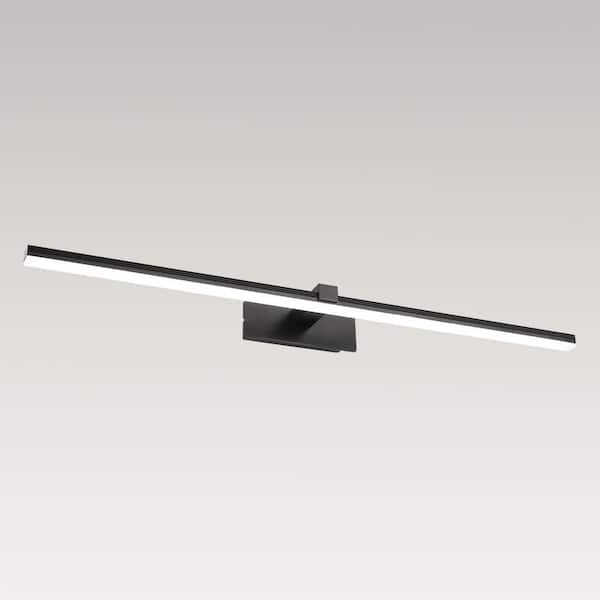 Unbranded 31.69 in. 1 Light Black LED Vanity Light Modern Bathroom Vanity Lighting Fixture Bath Wall Lighting Fixtures Over Mirror