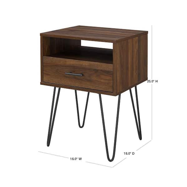 Walker Edison Furniture Company Modern Dark Walnut 1-Drawer Walker Edison Furniture Company Modern Dark Walnut 1-Drawer