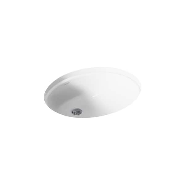 Caxton 19-1/4 in. Oval Vitreous China Undermount Bathroom Sink in White with Overflow Drain