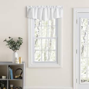 Classic Tailored 18 in. L Polyester/Cotton Lined Tapered Valance in White