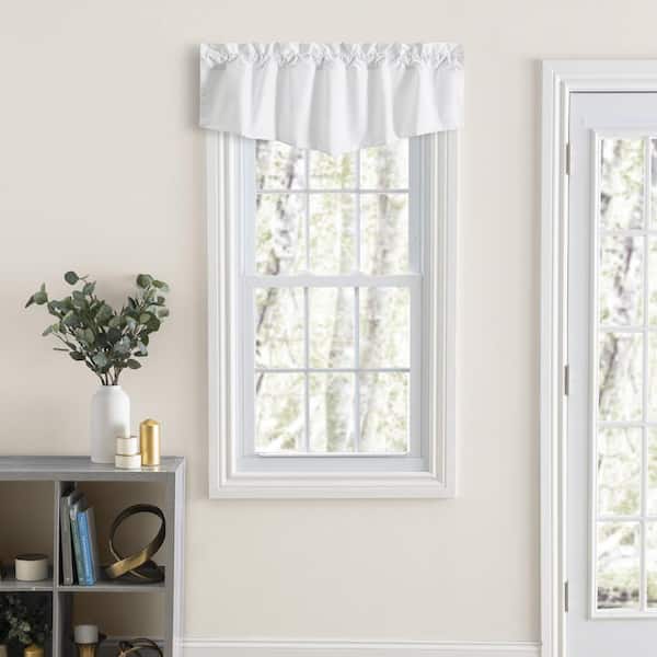 Ellis Curtain Classic Tailored 18 in. L Polyester/Cotton Lined Tapered Valance in White