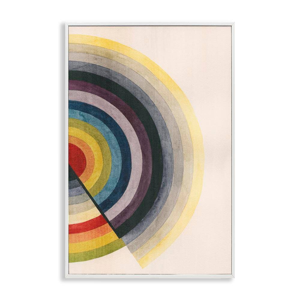 Round Centric Pattern by Grace Popp White Framed Abstract Giclee Art Print 18 in. x 12 in. price history on PriceWatchPro