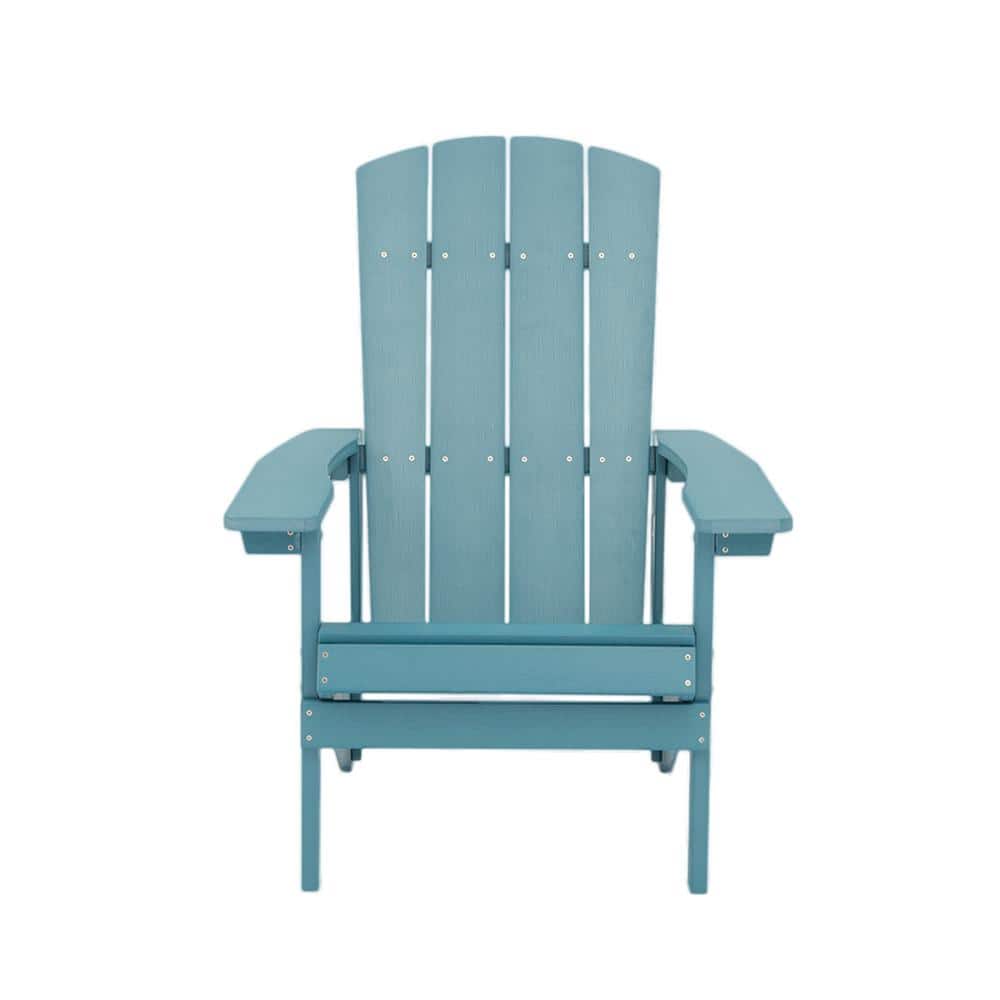 Blue Reclining Plastic Adirondack Chair