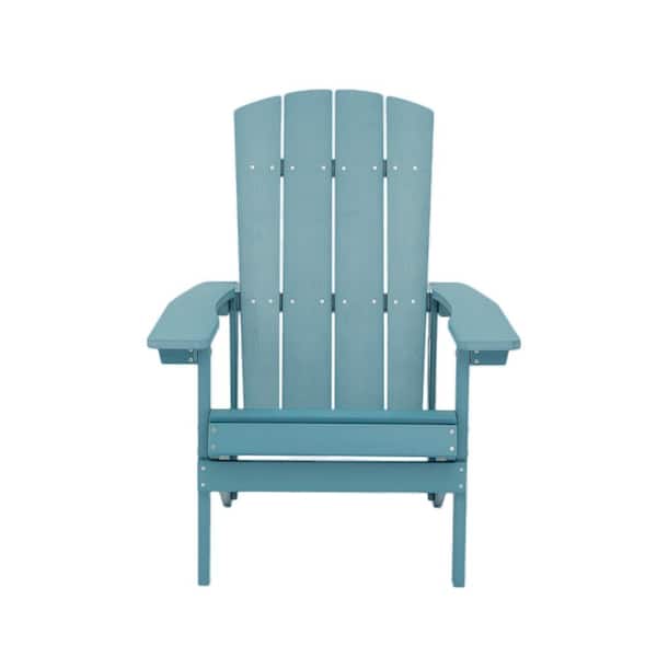 Blue Reclining Plastic Adirondack Chair WYBZJKF8 The Home Depot