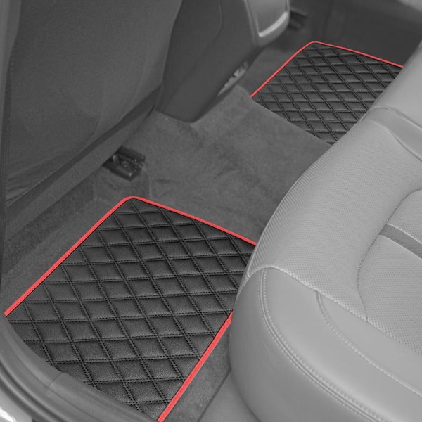 Universal Fitment Floor Mats For Car SUV Leather Diamond Design 5 Colors