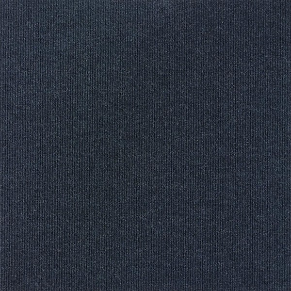 Foss Contender - Ocean - Blue Commercial/Residential 24 x 24 in. Peel and Stick Carpet Tile Square (60 sq. ft.)