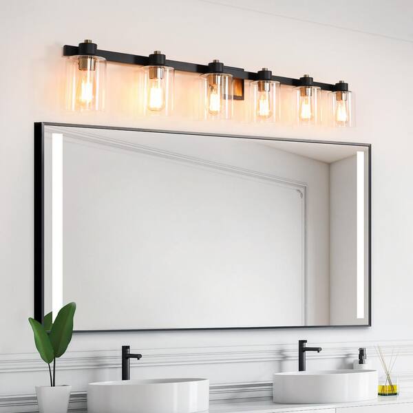 Bathroom 6 best sale light fixtures