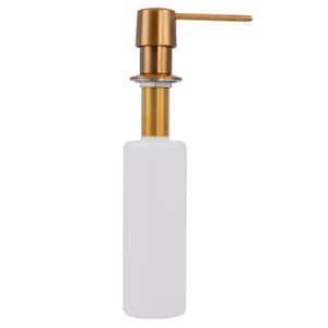 Heavy-Duty Kitchen Sink Deck Mount Liquid Soap/Lotion Dispenser with Refillable 12 oz. Bottle, Brushed Bronze